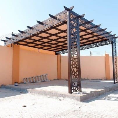المظلات الثابته في الحدائق والمنازل